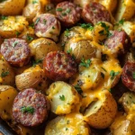 Cheesy Ranch Potatoes and Smoked Sausage