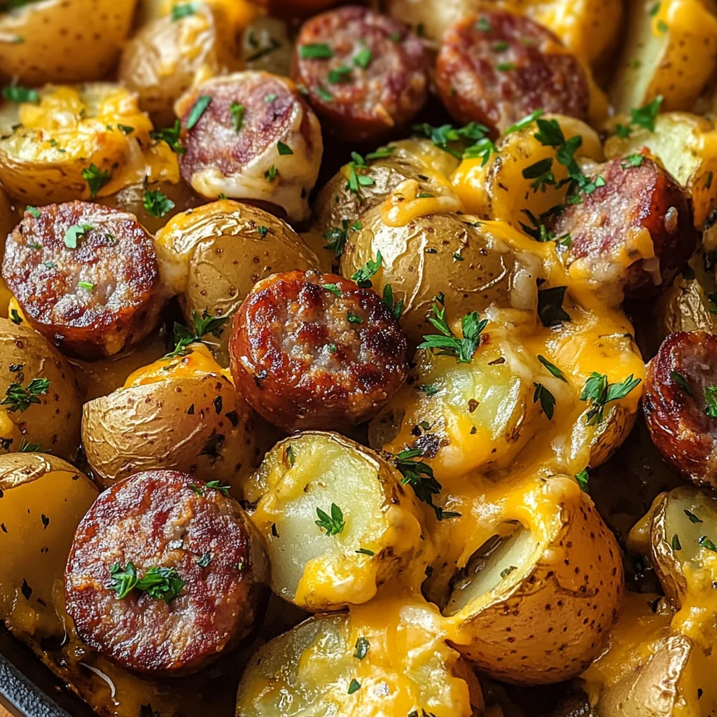 Cheesy Ranch Potatoes and Smoked Sausage