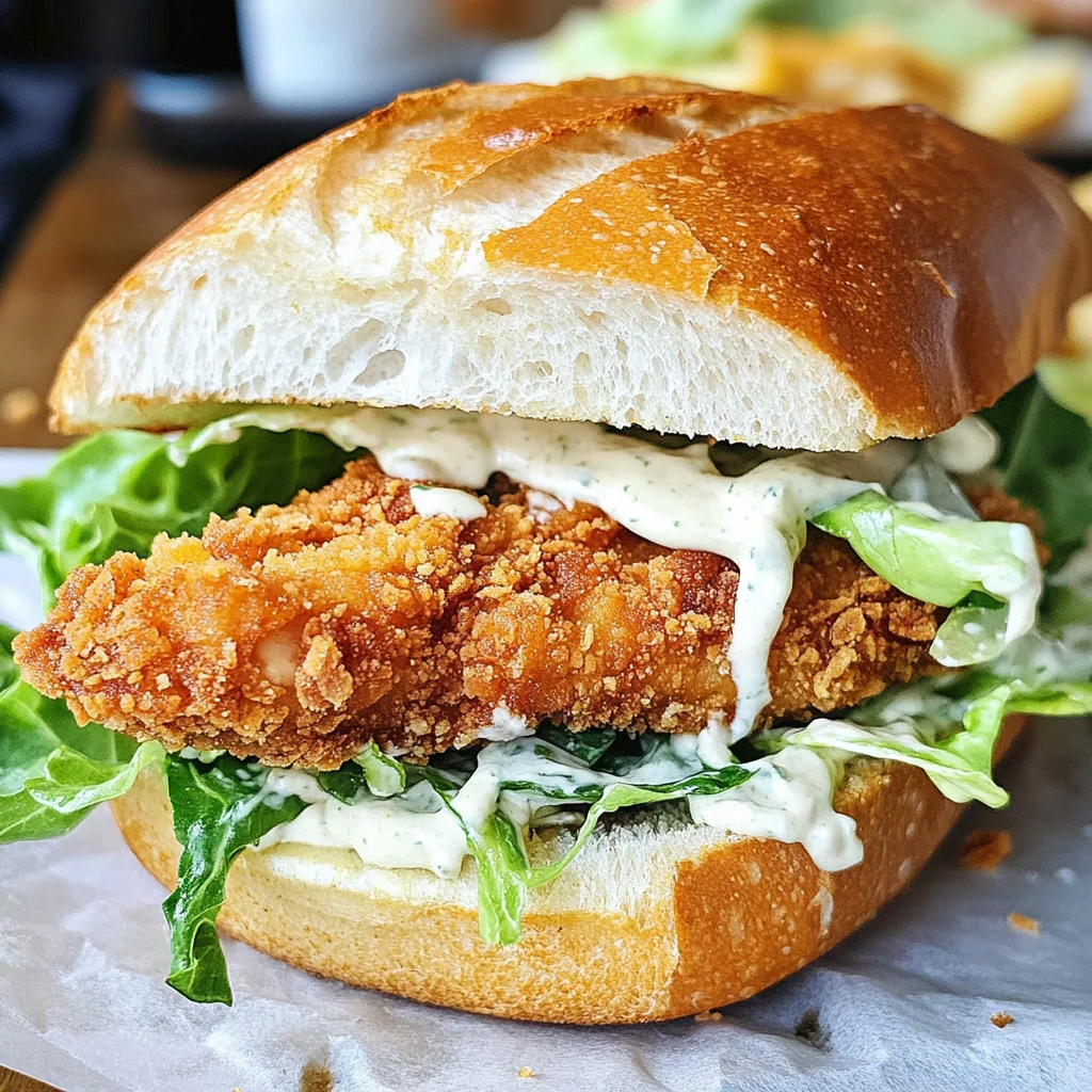 Crispy Chicken Caesar Sandwich