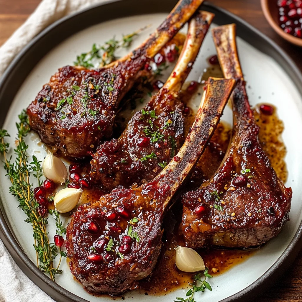 Fancy Pomegranate Lamb Chops