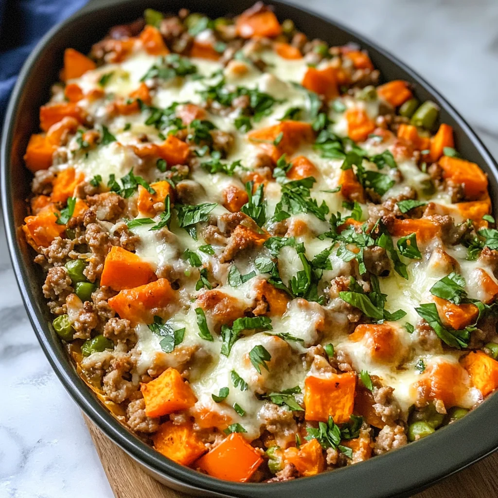 Ground Turkey Sweet Potato Bake Recipe