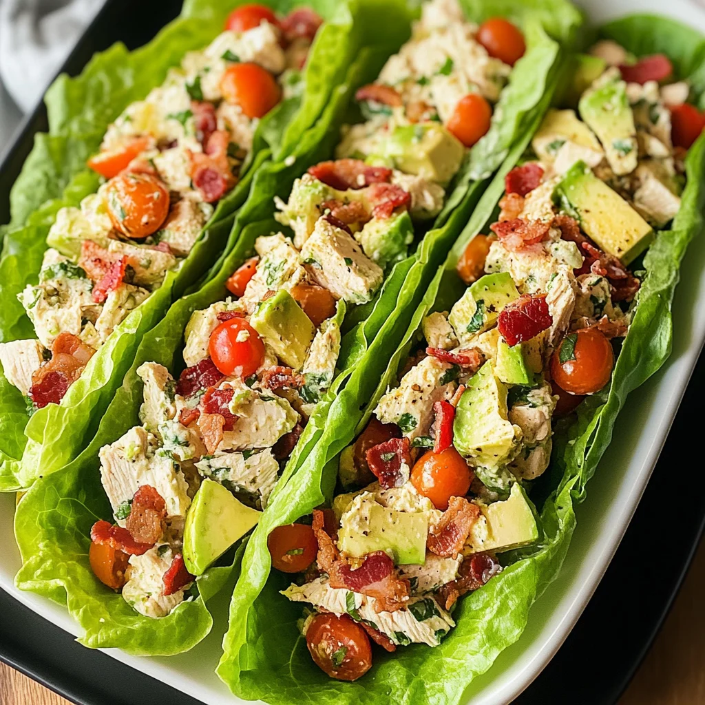 Light & Tasty BLT Chicken Salad Lettuce Wraps