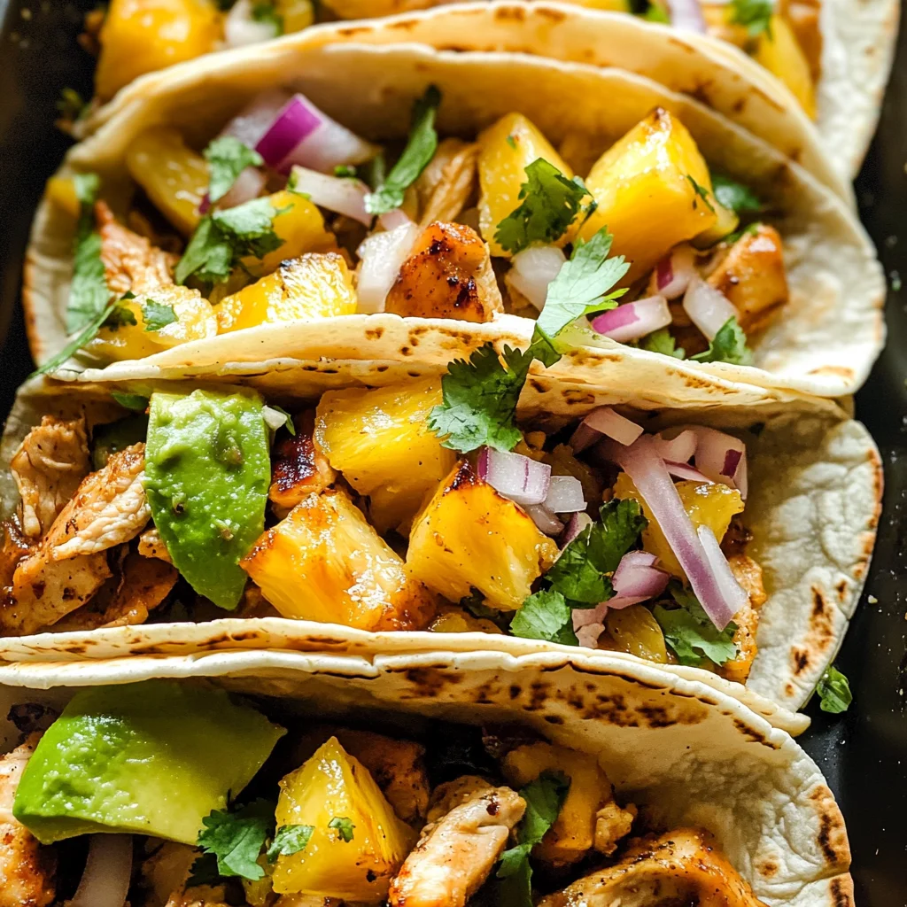 One-Pan Chicken and Pineapple Tacos