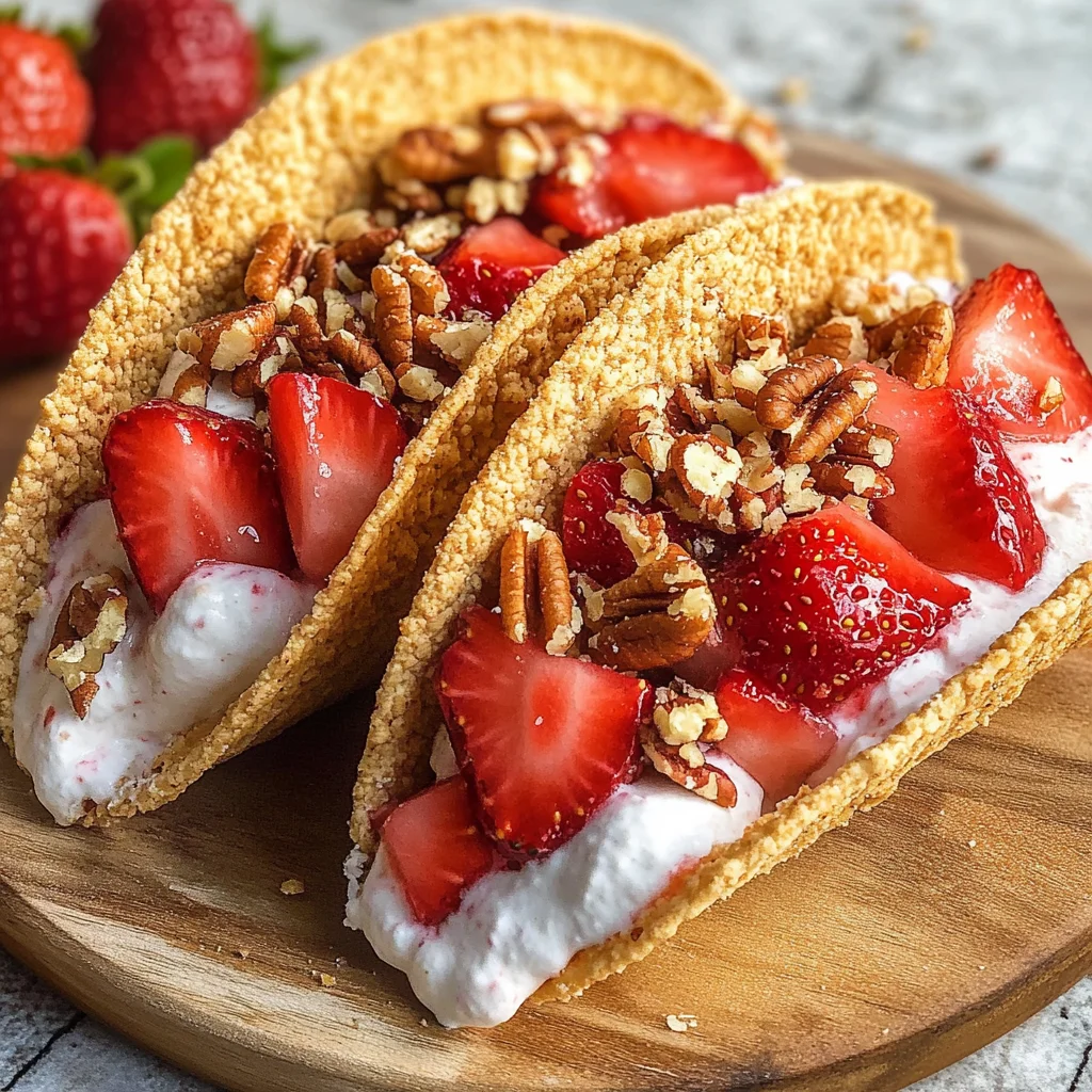 Strawberry Crunch Cheesecake Tacos