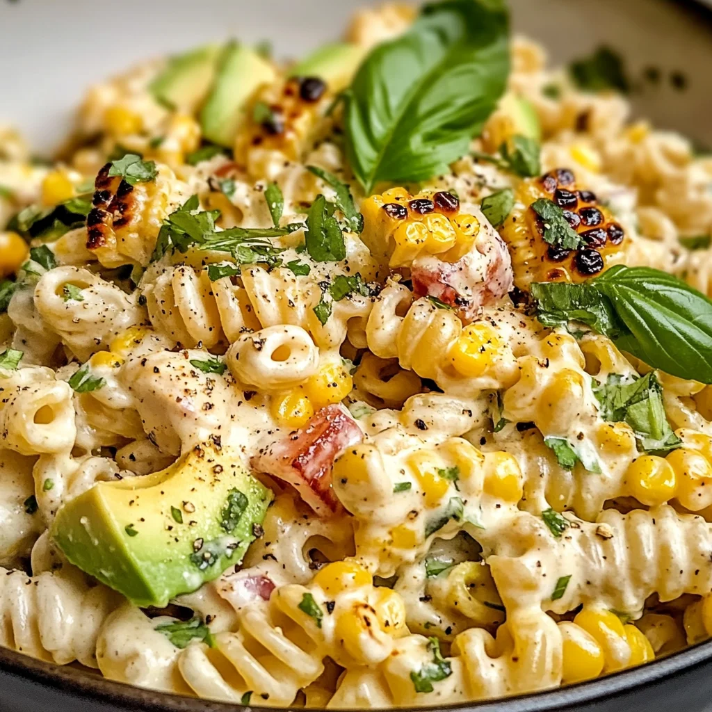 Creamy Street Corn Pasta Salad