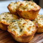 Easy Garlic Rosemary Focaccia Muffins